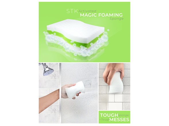 STK Activated Foaming Cleaning Sponges (10 Pack)