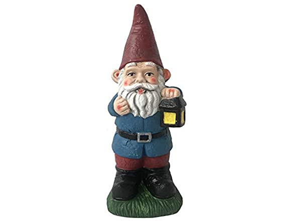 Santa's Workshop 8" Cement Gnome with Lantern