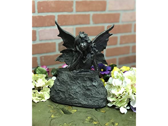 Santa's Workshop 9.9" Resin Fairy On Rock