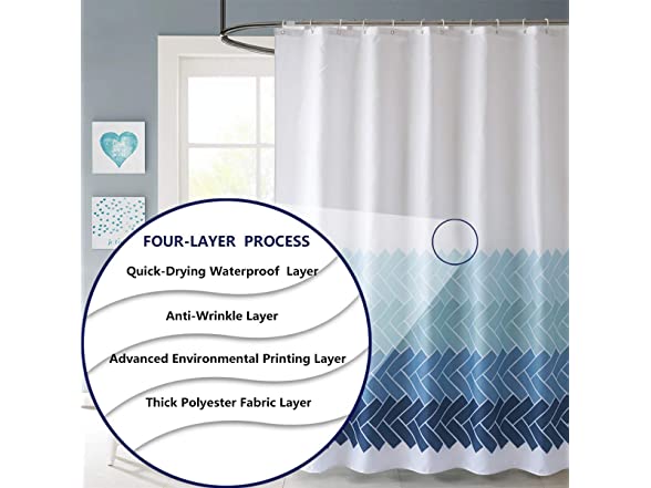 Shower Curtain Geometric Patterned