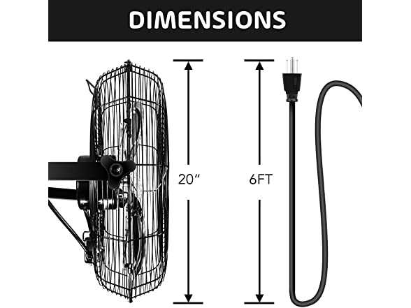 Simple Deluxe 20 Inch High Velocity Fan (Open Box)