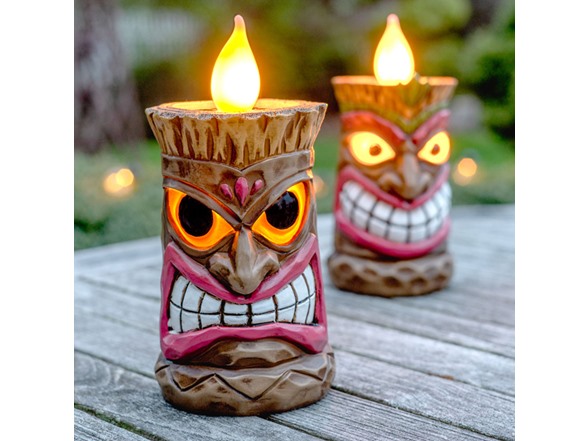 Solar LED Tiki Statue Decoration Lights