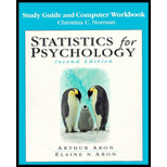 Statistics for Psychology (Study Guide and Computer Workbook)