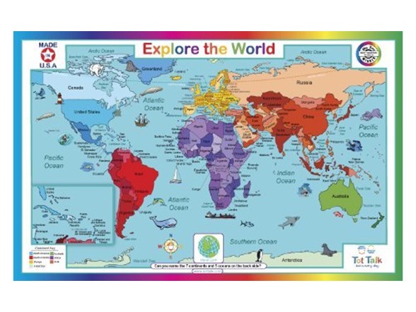 Tot Talk Explore The World Placemat