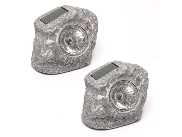 Touch of Eco Solar Rock Lights, 2 or 6-Pack