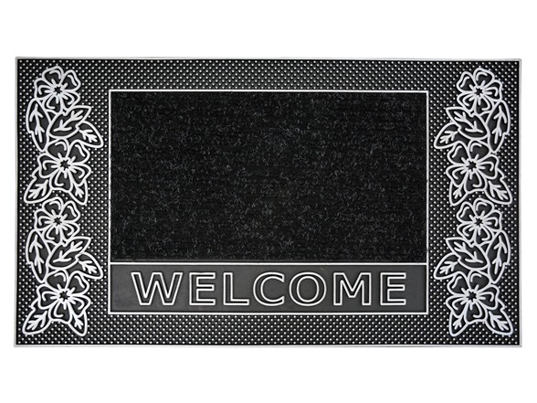 Water Lily Silver Door Mat