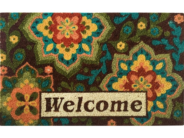 Welcome Medallion Weather-Resistant Doormat